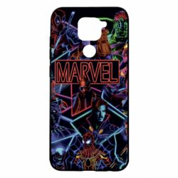 Чехол для Xiaomi Redmi Note 9/Redmi 10X Marvel neon art pattern - PrintSalon