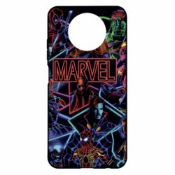 Чехол для Xiaomi Redmi Note 9 5G/Redmi Note 9T Marvel neon art pattern