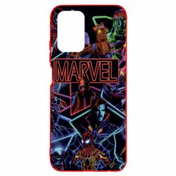 Чехол для Xiaomi Redmi Note 10 Marvel neon art pattern - PrintSalon