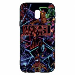Чехол для Samsung J3 2017 Marvel neon art pattern - PrintSalon