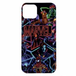 Чехол для iPhone 14 Plus Marvel neon art pattern - PrintSalon
