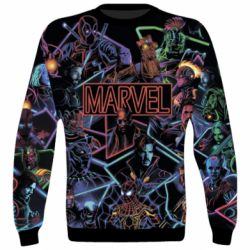 3D свитшот Marvel neon art pattern