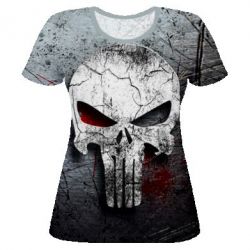 Жіноча 3D футболка Марвеловскій Каратель1 - PrintSalon