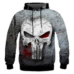 Чоловіче 3D худі Марвеловскій Каратель1 - PrintSalon