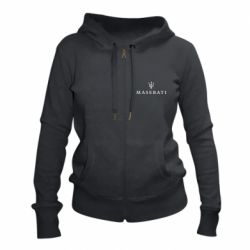 Женское худи на молнии Maserati logo - PrintSalon