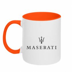 Чашка двухцветная 320ml Maserati logo - PrintSalon