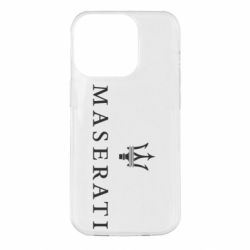 Чехол для iPhone 14 Pro Maserati logo - PrintSalon