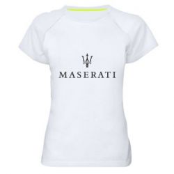 Женская футболка для спорта Maserati logo - PrintSalon