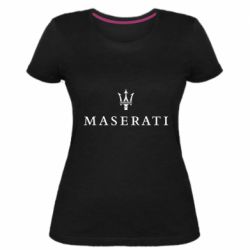 Женская премиум футболка Maserati logo - PrintSalon