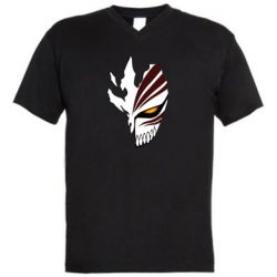 Мужская футболка  с V-образным вырезом Маска Блич