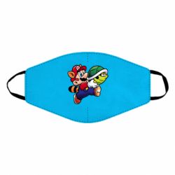 Маска многоразовая Cute Mario with turtle - PrintSalon