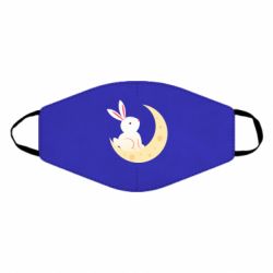 Маска многоразовая Cute rabbit on the moon - PrintSalon