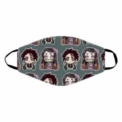 Маска многоразовая Cute Tanjiro with Nezuko - PrintSalon