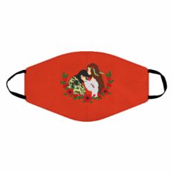 Маска для обличчя Дівчина цілує солдата - PrintSalon
