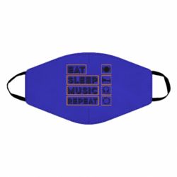 Маска многоразовая Eat sleep dj repeat. - PrintSalon