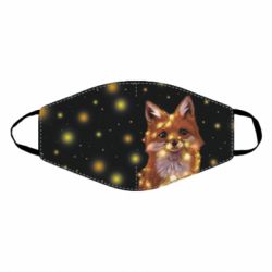 Маска багаторазова Fox And Christmas Lights - PrintSalon