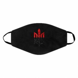 Маска многоразовая Герб Украины красно-черный - PrintSalon