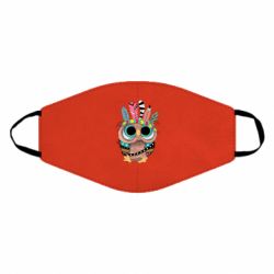 Маска многоразовая Little owl with feathers - PrintSalon