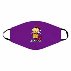 Маска многоразовая New Year's beer - PrintSalon