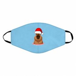 Маска многоразовая Новогодняя капибара - PrintSalon