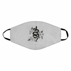 Маска многоразовая Snake with flowers - PrintSalon