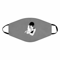 Маска многоразовая Великий из бродячих псов черно белое