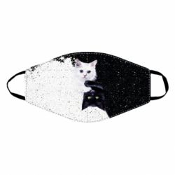 Маска многоразовая Yin and Yang cats - PrintSalon
