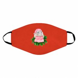 Маска многоразовая Заяц Новогодний - PrintSalon