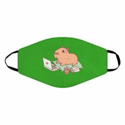 Маска многоразовая Capybara With Laptop - PrintSalon