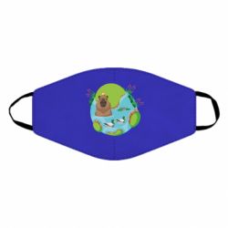 Маска многоразовая Капибара в воде - PrintSalon