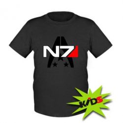 Детская футболка Mass Effect logo N7 - PrintSalon