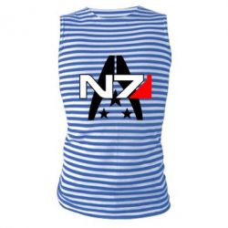 Майка-тельняшка Mass Effect logo N7 - PrintSalon