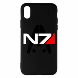 Чехол для iPhone X/Xs Mass Effect logo N7 - PrintSalon