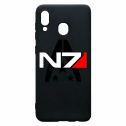 Чехол для Samsung A20 Mass Effect logo N7 - PrintSalon
