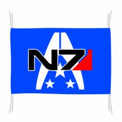 Прапор Mass Effect logo N7