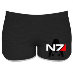 Женские шорты Mass Effect logo N7 - PrintSalon