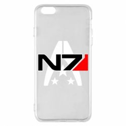 Чехол для iPhone 6 Plus/6S Plus Mass Effect logo N7 - PrintSalon