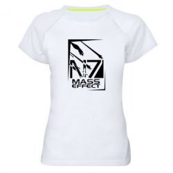 Женская футболка для спорта Mass  effect N7 - PrintSalon