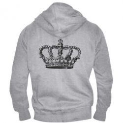 Мужское худи на молнии Массивная корона - PrintSalon