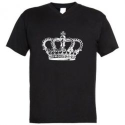 Мужская футболка  с V-образным вырезом Массивная корона - PrintSalon
