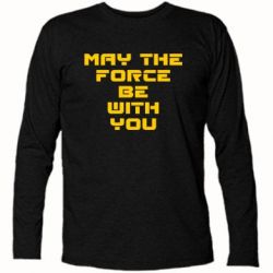 Футболка с длинным рукавом May the force be with you - PrintSalon