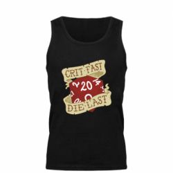 Мужская майка Crit fast - die last - PrintSalon