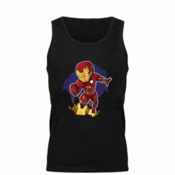 Мужская майка Flying Iron man - PrintSalon
