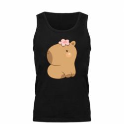 Майка чоловіча Капібара з квіткою - PrintSalon