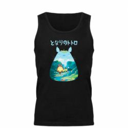 Мужская майка Тоторо на рыбалке - PrintSalon