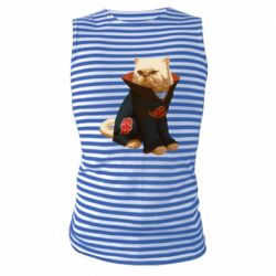 Майка-тельняшка Akatsuki angry cat - PrintSalon