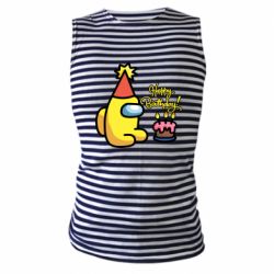 Майка-тільняшка Among Us Happy Birthday - PrintSalon