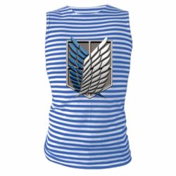 Майка-тельняшка Attack Titan Survey Corps Logo 3D