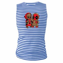 Майка-тельняшка Baby Groot And Deadpool - PrintSalon