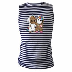 Майка-тельняшка Baby Groot And Unicorn - PrintSalon